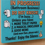 LV 3D Funny Bathroom Door Sign | Do Not Disturb Hanging Sign | Restroom Decor | Office Bathroom Sign | Gag Gift