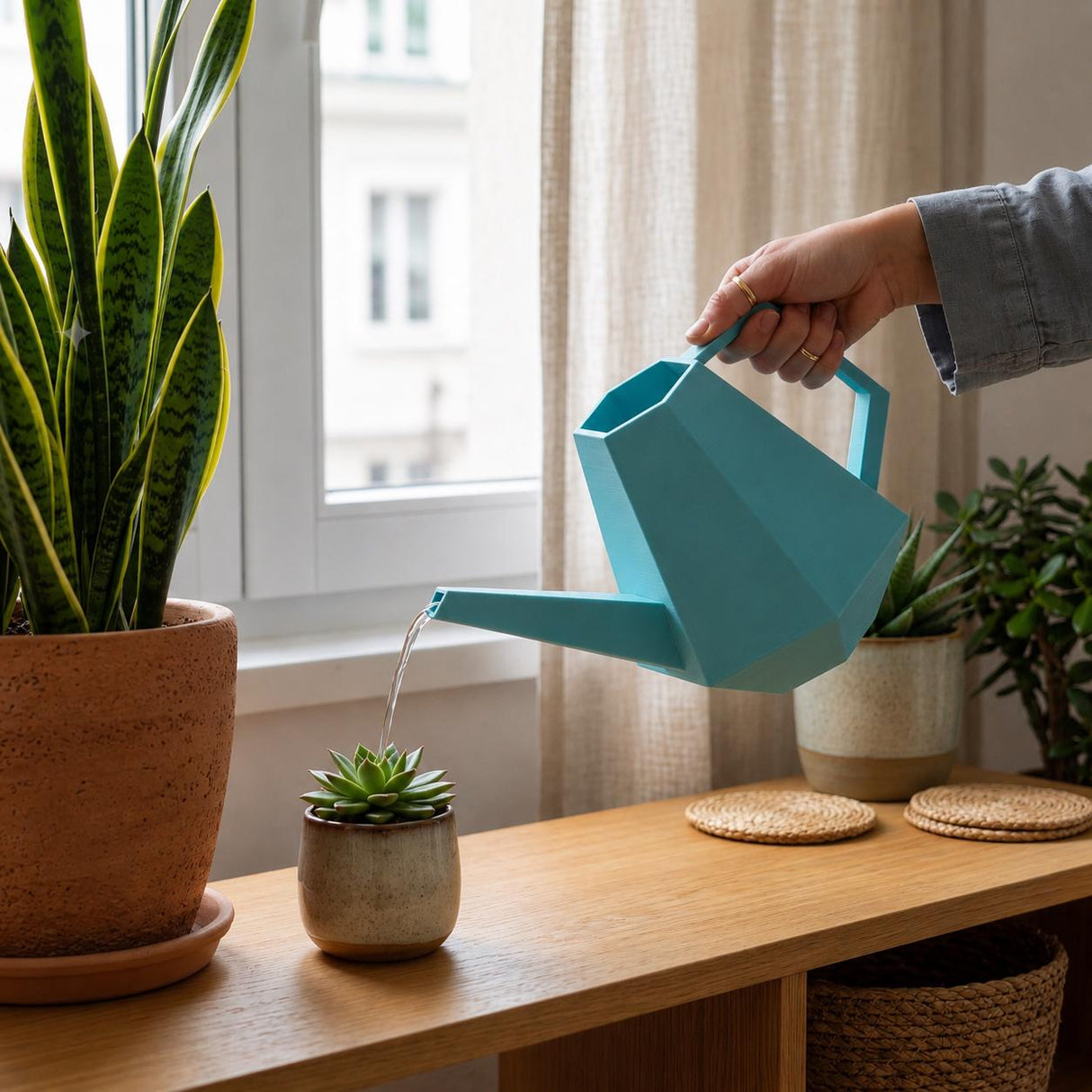 Gazzaladra Modern Indoor & Outdoor Watering Can, Gifts for Her, Garden Gifts, Garden Accessories, Gardening Gift