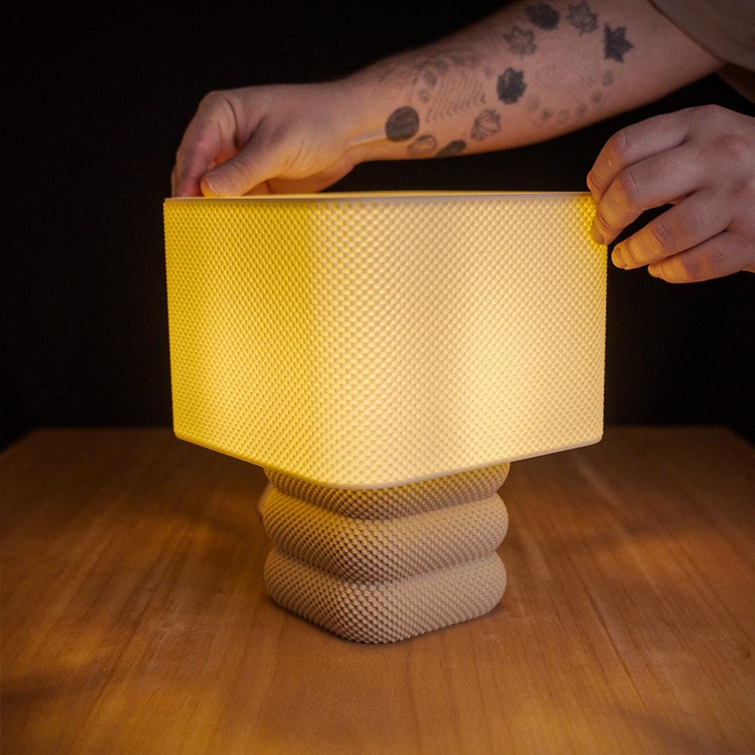 lunfardo Miguel Table Lamp | Modern Table Lamp | Geometric Lamp | Sculptural Lighting | 3D Printed Lamp | Home Decor | Gift Idea