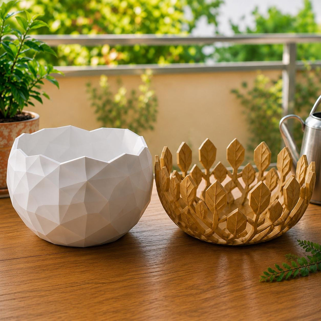 LV 3D Printing Removable Gold Leaf Egg Bowl | 2-in-1 Decorative Fruit Bowl, Candy Dish, Nut Bowl, Dry Food Storage, Modern Home Decor