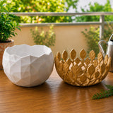 LV 3D Printing Removable Gold Leaf Egg Bowl | 2-in-1 Decorative Fruit Bowl, Candy Dish, Nut Bowl, Dry Food Storage, Modern Home Decor