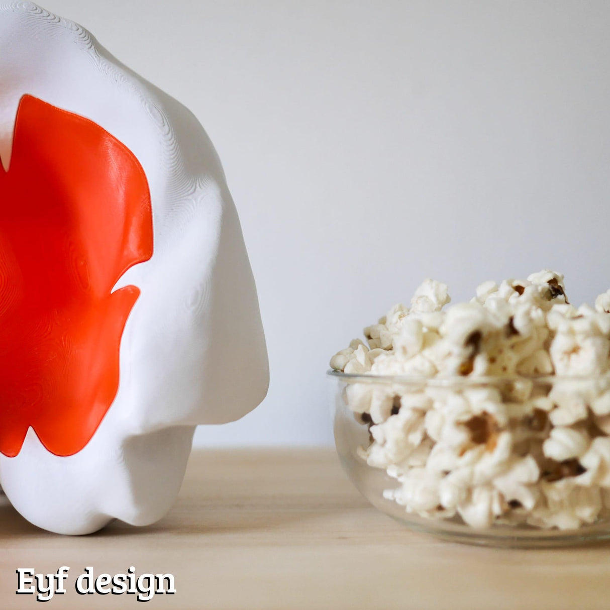 EYF Design Popcorn Lamp | 3D Printed Table Lamp | Movie Room Decor | Cozy Mood Light | Unique Home Decor | Gift Idea