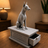 LV 3D Custom Dog Memorial Statue from Photo | Personalized Pet Loss Gift | Dog Urn with Ashes Drawer | Pet Remembrance Sculpture