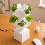 LV 3D Mini Stackable Hydroponic System | Desktop Indoor Garden | 3D Printed Hydroponic Planter | Modern Plant Grow Kit