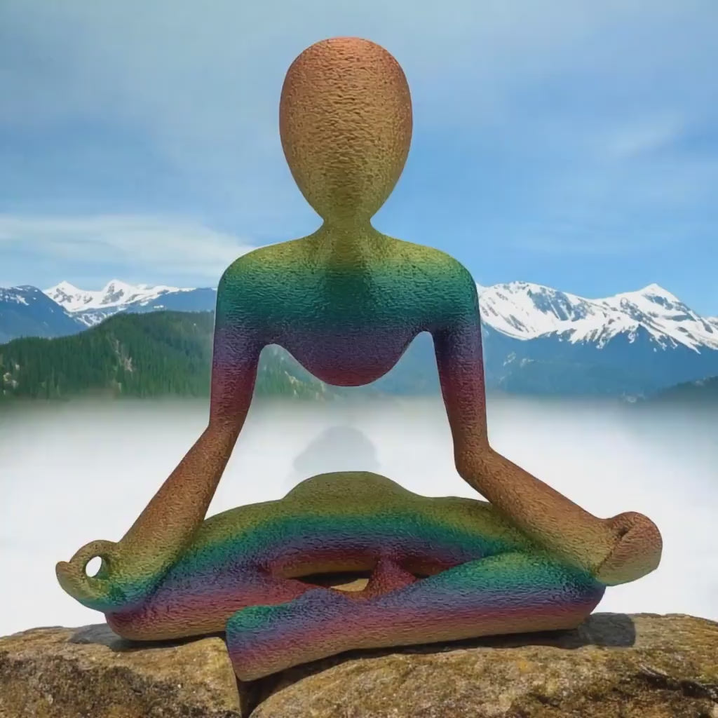 Collecticraft Nobody Medito Sculpture in Mid Air | Namaste Gifts | Yoga Gifts | Yogi Gifta | Relaxation Gift | Meditation Gifts | ANY SIZE!