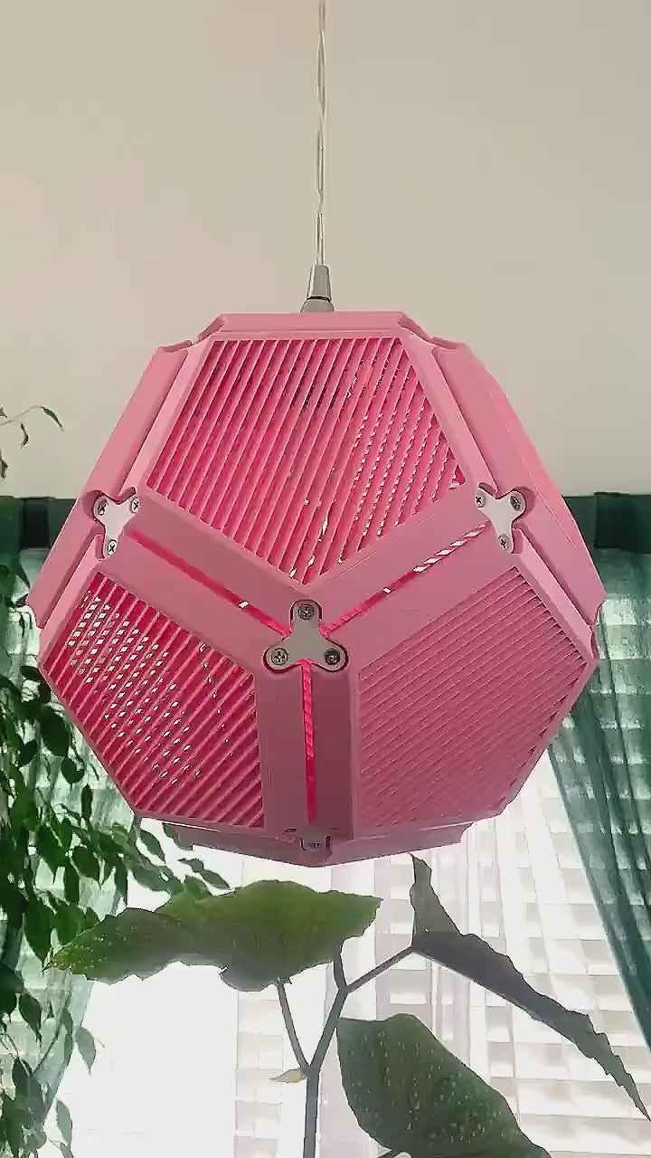 3DPPA Slatted Dodecahedron Assy Lamp Shade | Home Decor | Gift Idea | Geometric | Pendant Lighting