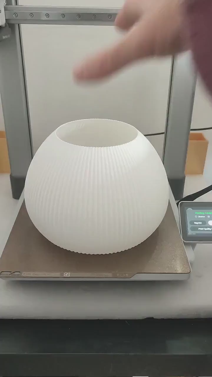 Kraken.stl Mushroom Table Lamp | Rippled 3D Printed Lamp | Modern Mushroom Light | Ambient Night Lamp | Bedroom Decor