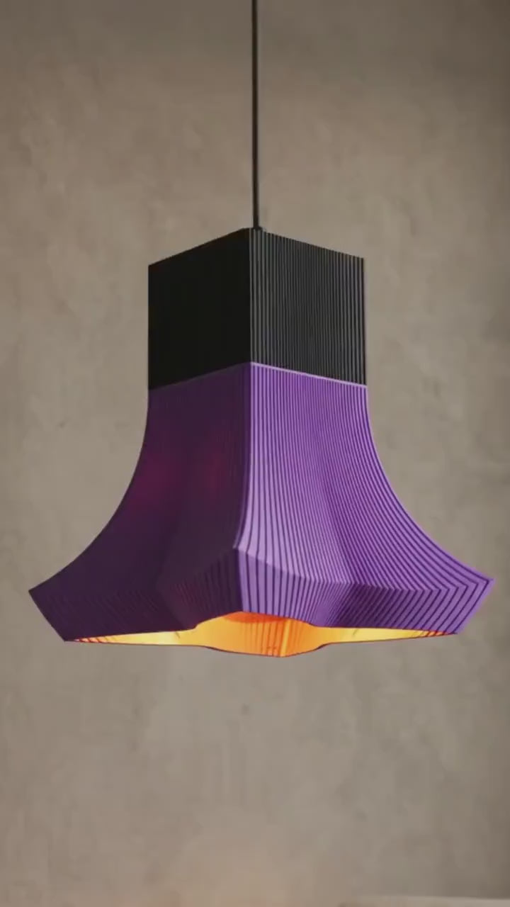 Kowafat Company Modern Mace | Sculptural Pendant Light Shade | Contemporary Ceiling Lamp | Living Room, Bedroom, Dining Room Decor