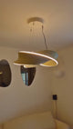 Lamp Printed IAP Toroidal Helix Chandelier | 3D Printed LED Ceiling Light | Sculptural Pendant Lamp